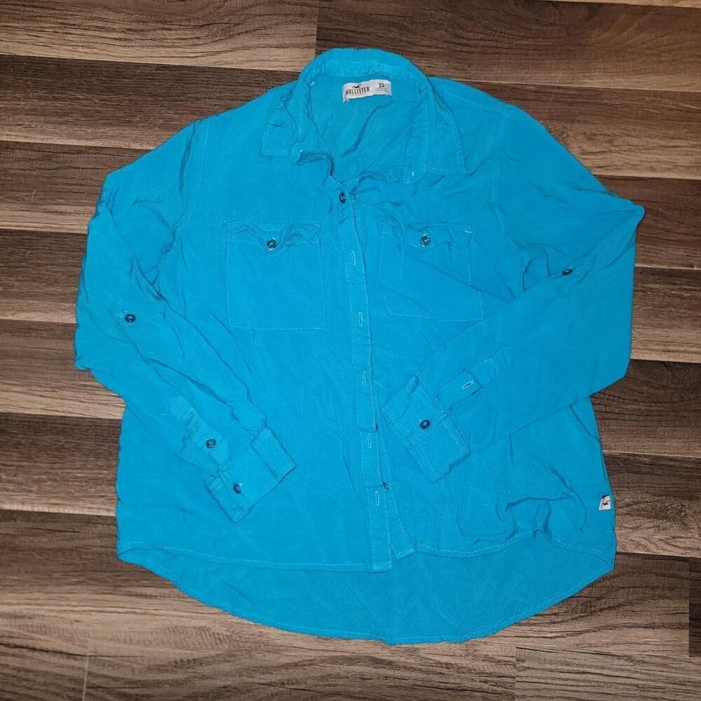 Hollister-co Women's Blue Shirt